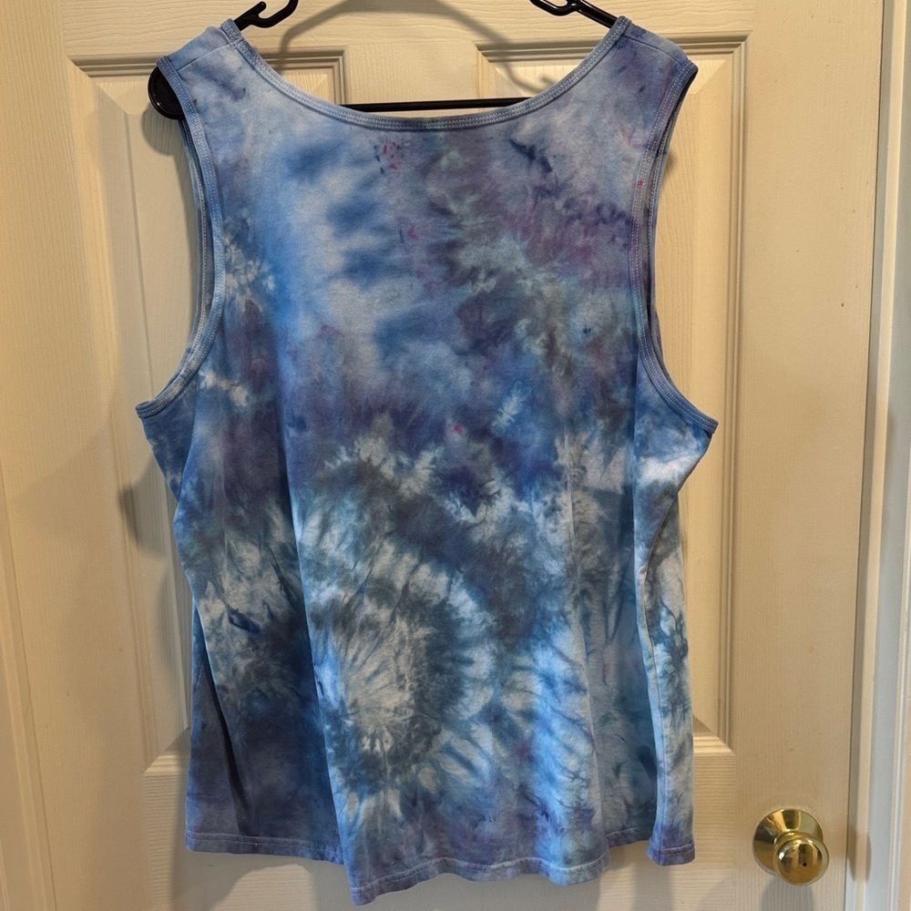 Buffalo Bills mafia Blue Tie-Dye Women's Tank Top - Picture 5 of 5